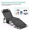 Folding Chaise Lounge Pool Chair Set of 1, Patio Sun Tanning Chair,Outdoor Lounge Chair with 4-Position Reclining Back,Breathable Mesh Seat for Beach