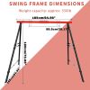 Metal Swing Stand Swing Sets for Backyard,Powder Coated Swing Frame of Swing Set with Extra Side Bars
