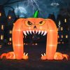 12FT Halloween Inflatables Decoration Giant Ghost with 3-Colored Flame Rotation LED Light Spooky Halloween Decorations Outdoor Blow Up Yard Decoration