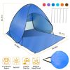 Pop Up Beach Tent Shade Shelter Anti-UV Automatic Pop Up Waterproof Tent Canopy for 2/3 Man with Net Window Storage Bag
