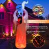 12FT Halloween Inflatables Decoration Giant Ghost with 3-Colored Flame Rotation LED Light Spooky Halloween Decorations Outdoor Blow Up Yard Decoration