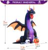 12FT Halloween Inflatables Decoration Giant Ghost with 3-Colored Flame Rotation LED Light Spooky Halloween Decorations Outdoor Blow Up Yard Decoration
