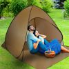 Pop Up Beach Tent Shade Shelter Anti-UV Automatic Pop Up Waterproof Tent Canopy for 2/3 Man with Net Window Storage Bag