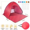 Pop Up Beach Tent Shade Shelter Anti-UV Automatic Pop Up Waterproof Tent Canopy for 2/3 Man with Net Window Storage Bag