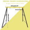 Metal Swing Stand Swing Sets for Backyard,Powder Coated Swing Frame of Swing Set with Extra Side Bars