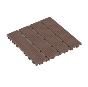 Waterproof, Wear-resistant, DIY Assembly, Garden, Courtyard, Balcony,plastic Flooring-Four Long Straight Lines-It Is Forbidden To Sell On The Temu Pla (Option: Reddishbrown)